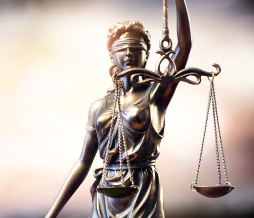 Lady Liberty holding the scales